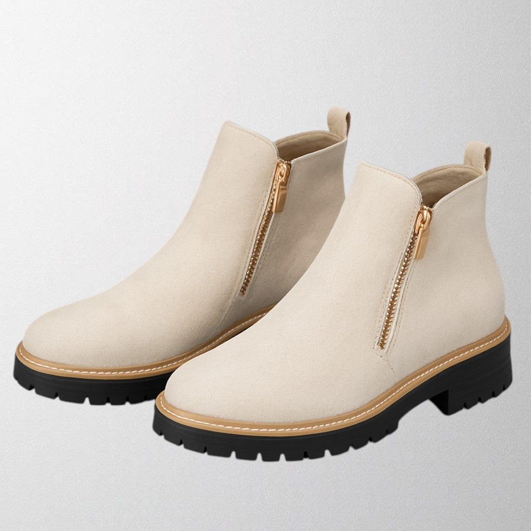 Damen Stiefeletten | Runde Zehe mit Reißverschluss