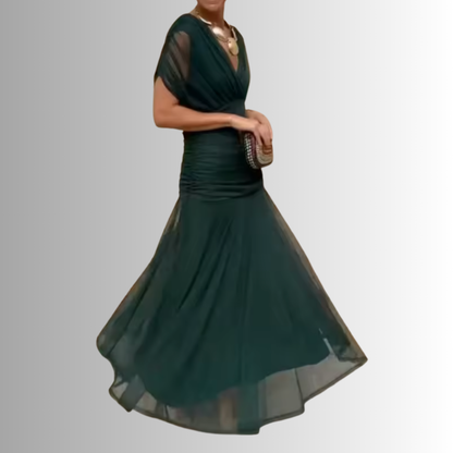 Damen Kleid | Off-Shoulder Fließendes Maxi