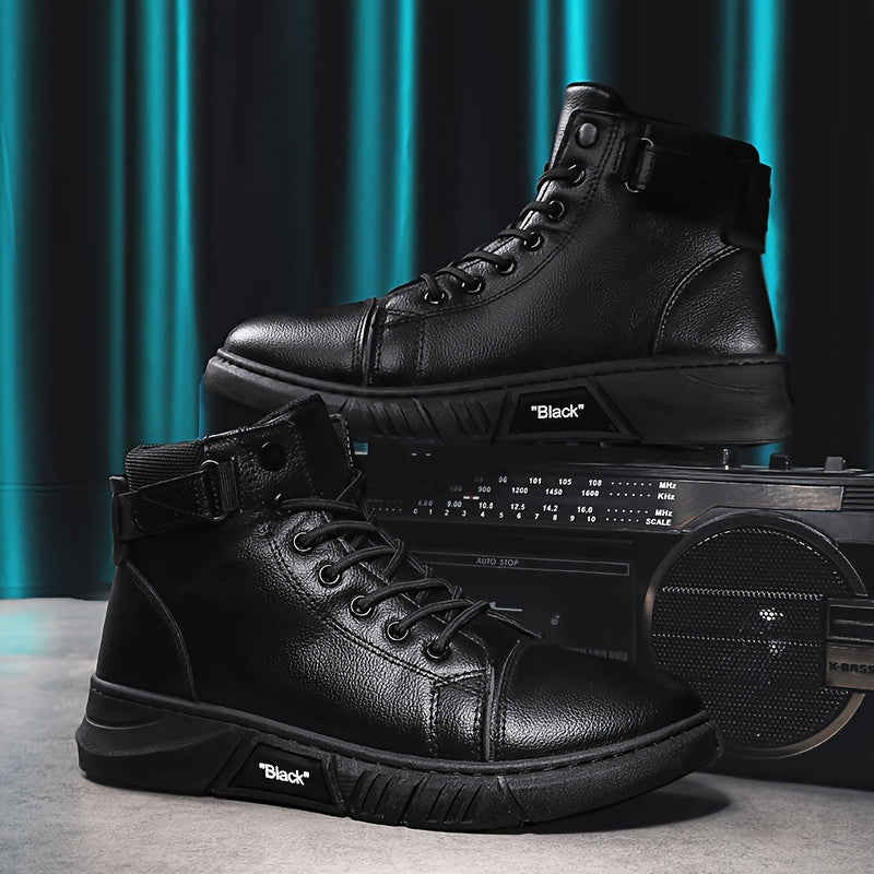 Winterschuhe Herren | Wadenhoch Mit Schnürung Und Seitlichem Reißverschluss