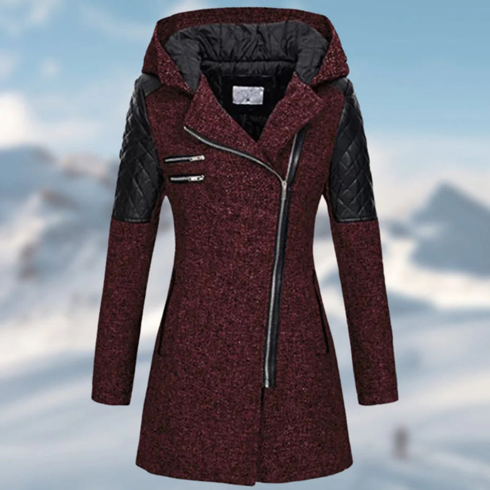 Damen Winterjacke Lange Wintermantel | Mit Kapuze
