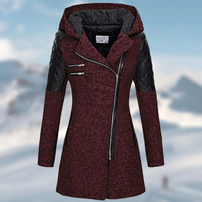 Damen Winterjacke Lange Wintermantel | Mit Kapuze