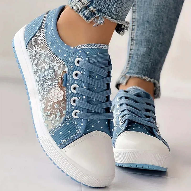 Damen Sneaker | Schnürung Transparente Einsätze
