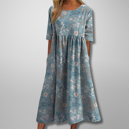 Damen Kleid | Rundhals Bedruckt Midi