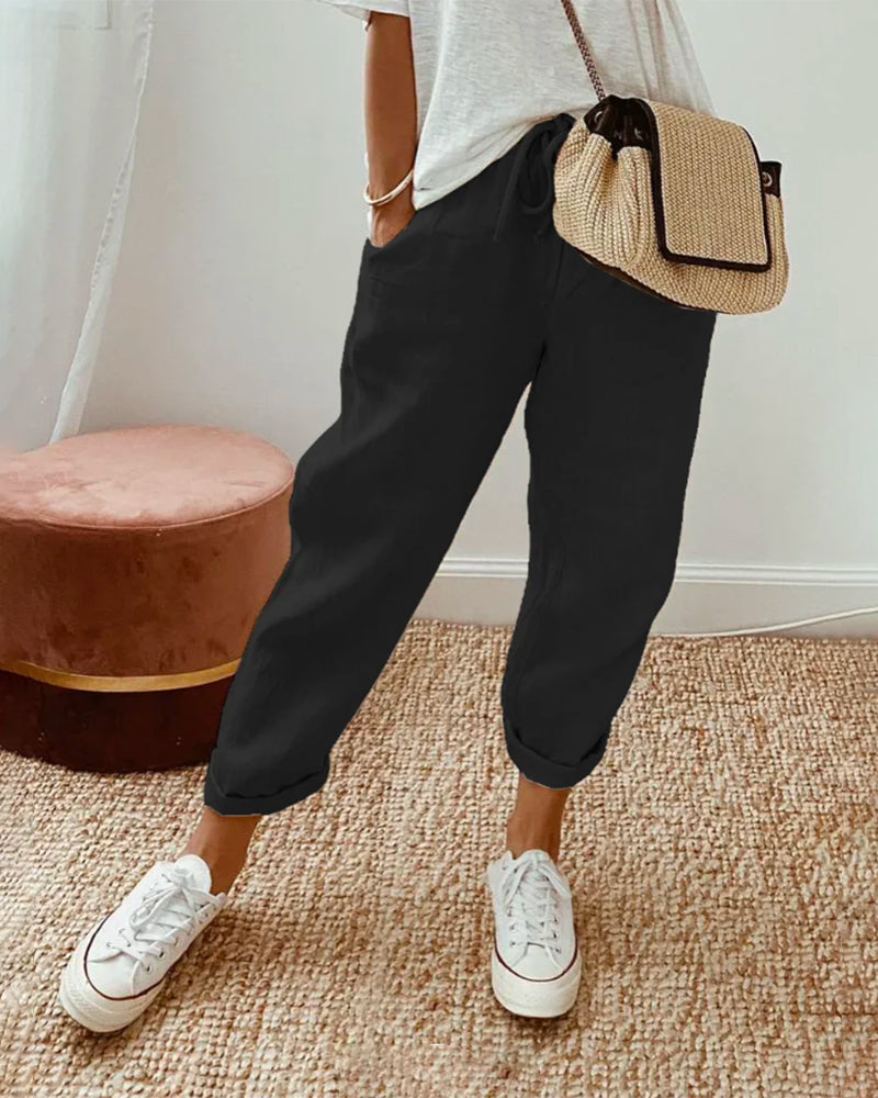 Damen Hosen | Locker Geschnitten Mit Kordelzug