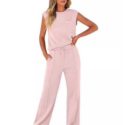 Damen-Zweiteiler | Ärmellos Bluse und Hose