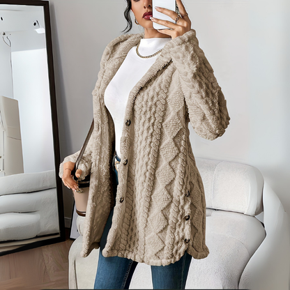 Mantel Damen | Wintermantel Damen Lockerer Schnitt Mit Knöpfen