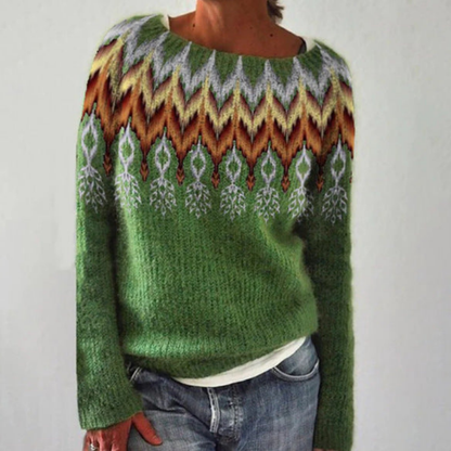 Pullover Damen Retro | Kuscheliger Strickpullover
