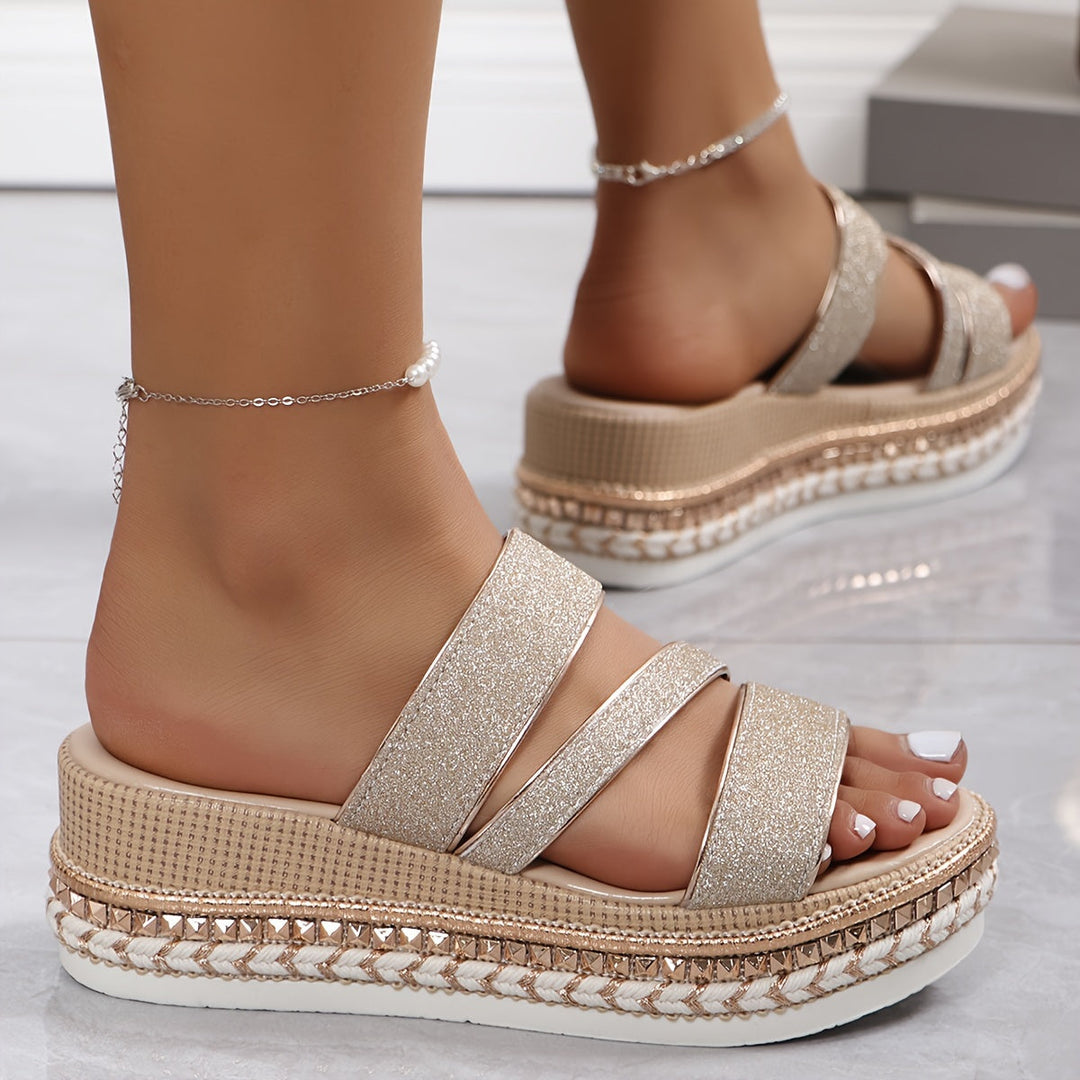 Damen Sandalen | Keilabsatz Plateau