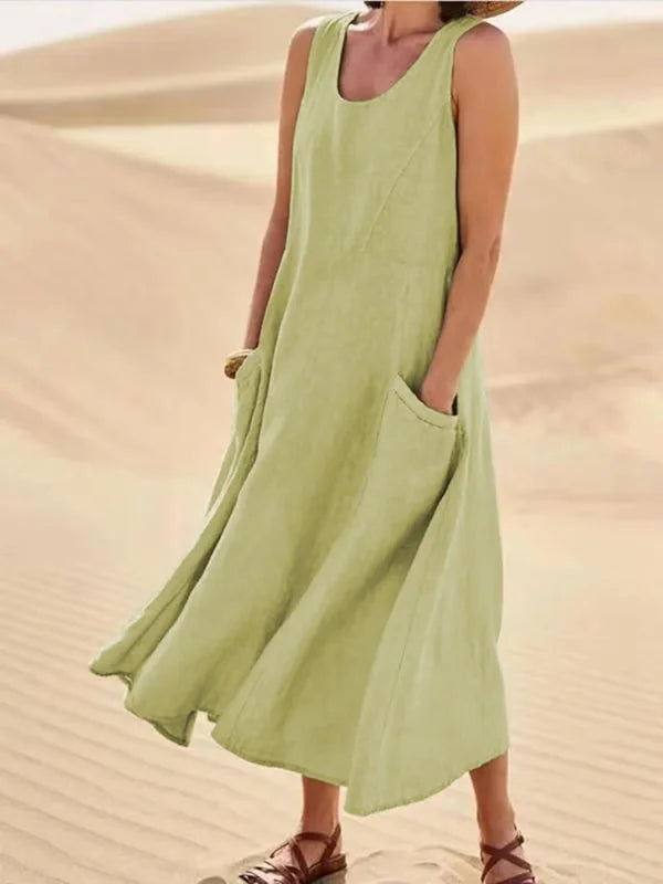 Damen Kleid | Ärmelloses Taschen Design