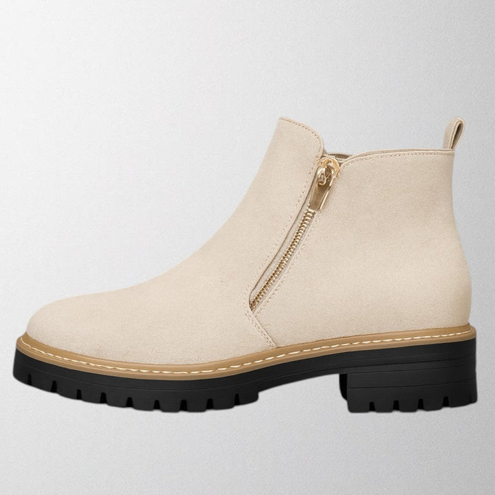 Damen Stiefeletten | Runde Zehe mit Reißverschluss