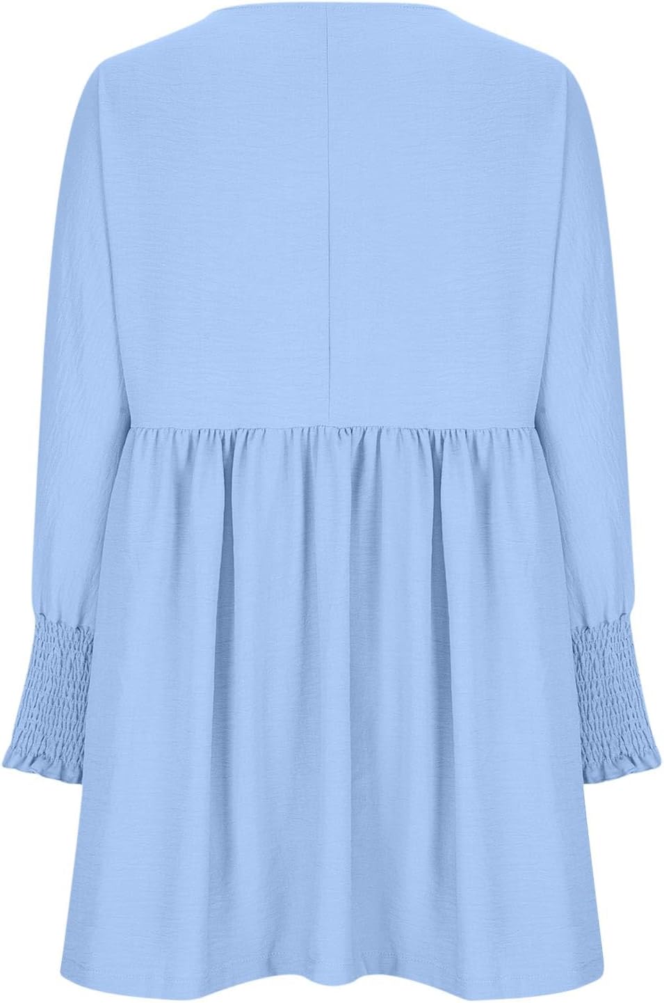 Damen Kleid | Rundhals Raffung Sommer