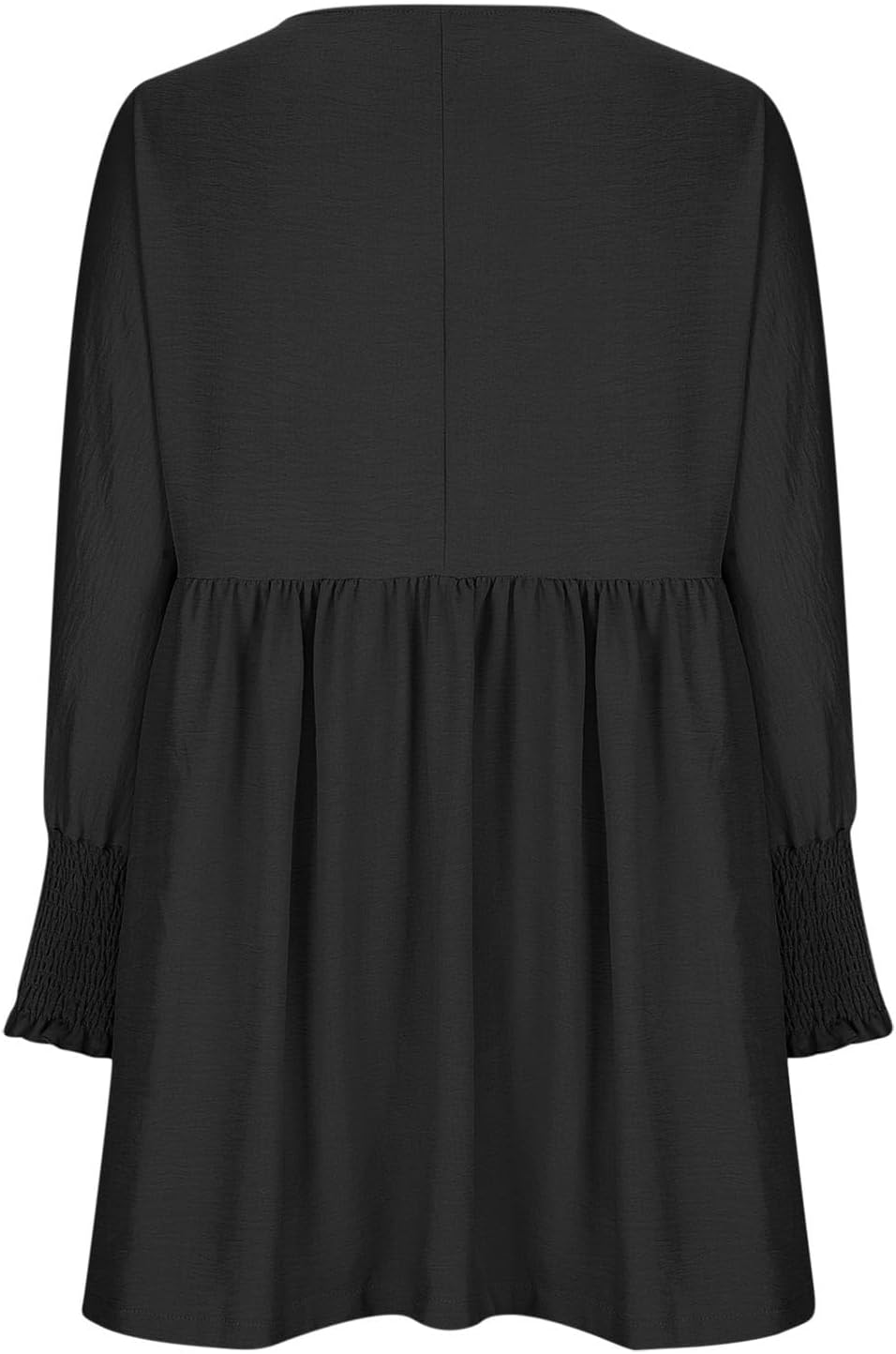 Damen Kleid | Rundhals Raffung Sommer