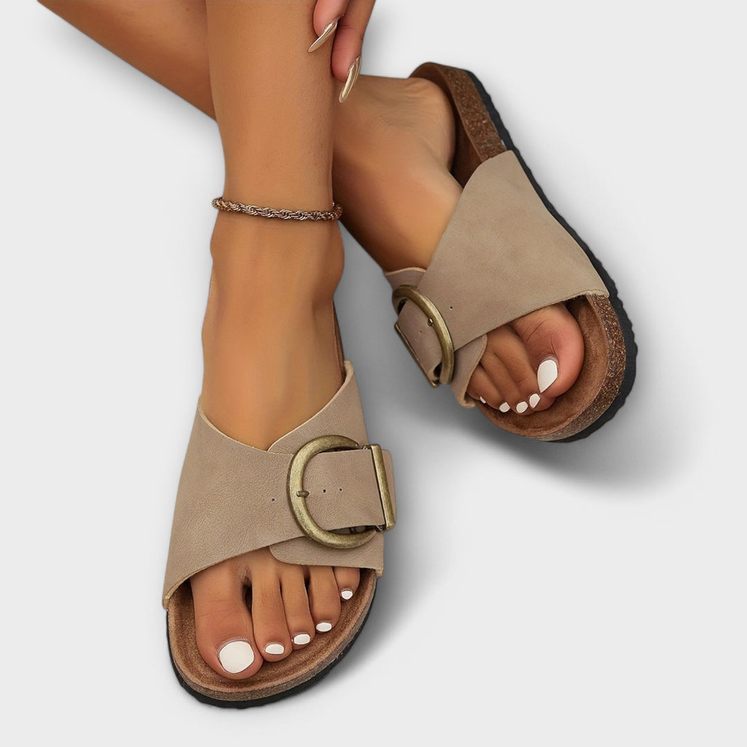 Damen Sandalen | Slip-On mit Schnalle