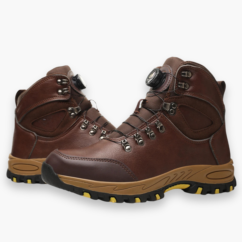 Herren Sicherheitsschuhe mit Drehverschluss | Rutschfeste Arbeitsstiefel mit Stahlkappe