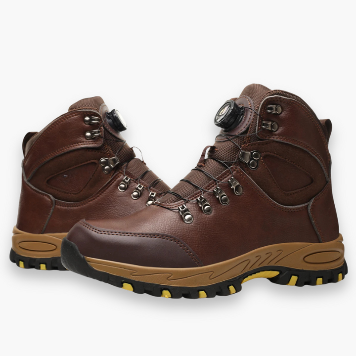 Herren Sicherheitsschuhe mit Drehverschluss | Rutschfeste Arbeitsstiefel mit Stahlkappe