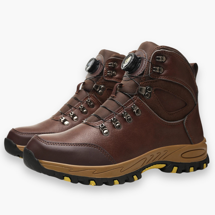 Herren Sicherheitsschuhe mit Drehverschluss | Rutschfeste Arbeitsstiefel mit Stahlkappe