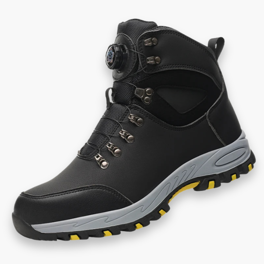 Herren Sicherheitsschuhe mit Drehverschluss | Rutschfeste Arbeitsstiefel mit Stahlkappe