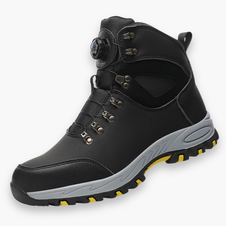 Herren Sicherheitsschuhe mit Drehverschluss | Rutschfeste Arbeitsstiefel mit Stahlkappe