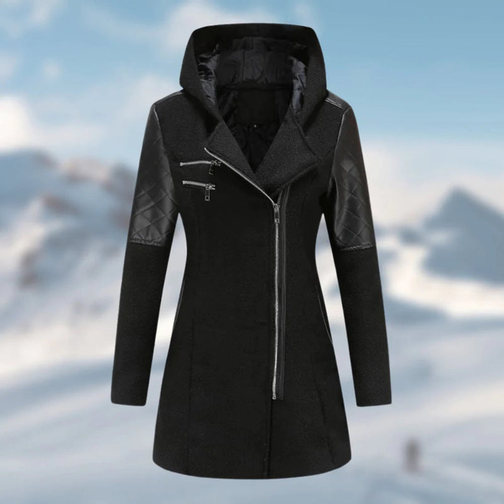 Damen Winterjacke Lange Wintermantel | Mit Kapuze