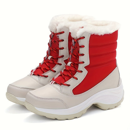 Damen Winterstiefel | Wadenhoch mit Muster-Design
