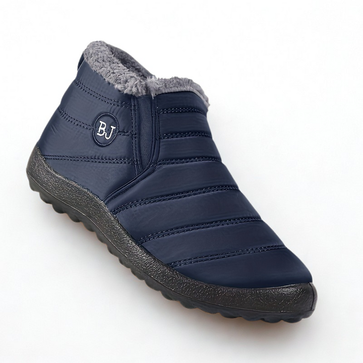 Winterschuhe Damen | Knöchelhoch mit Reißverschluss und Flacher Sohle