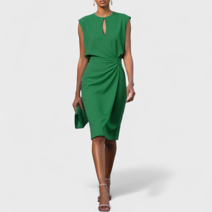 Damen Kleid | Keyhole Drapiert Midi