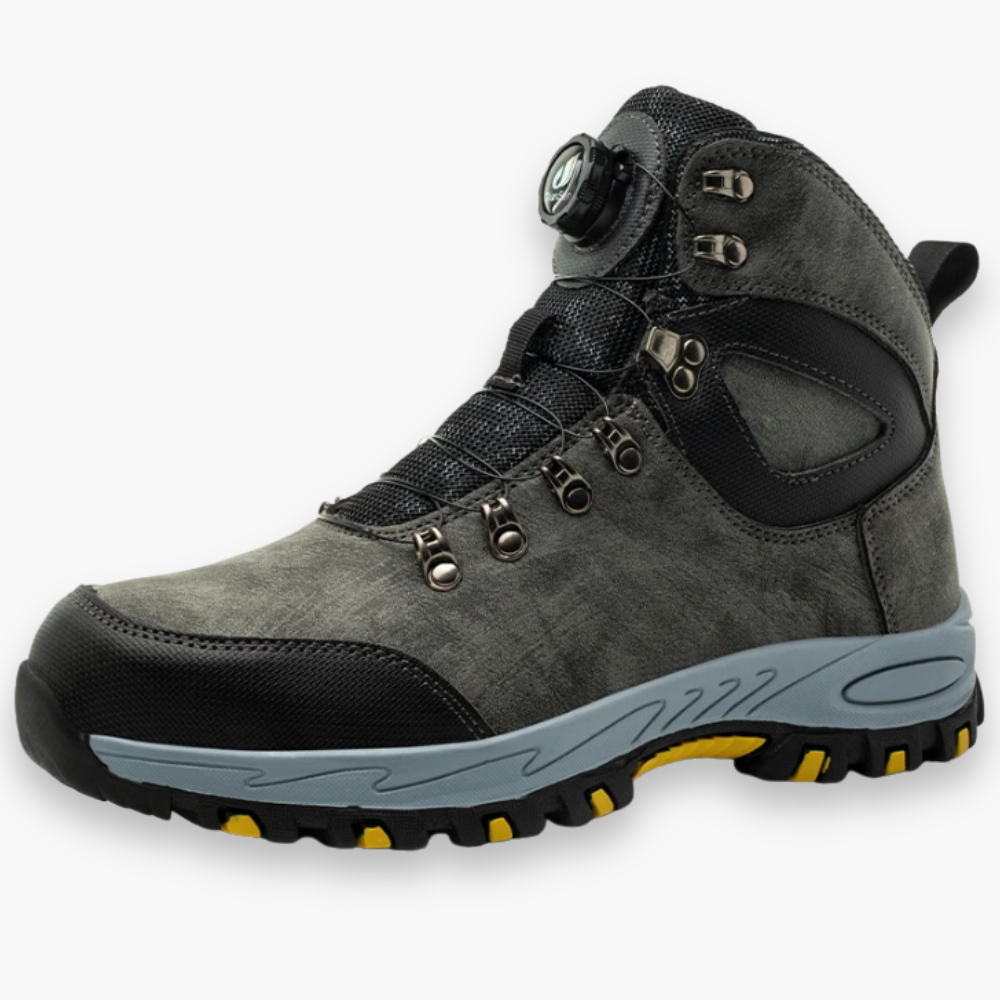 Herren Sicherheitsschuhe mit Drehverschluss | Rutschfeste Arbeitsstiefel mit Stahlkappe