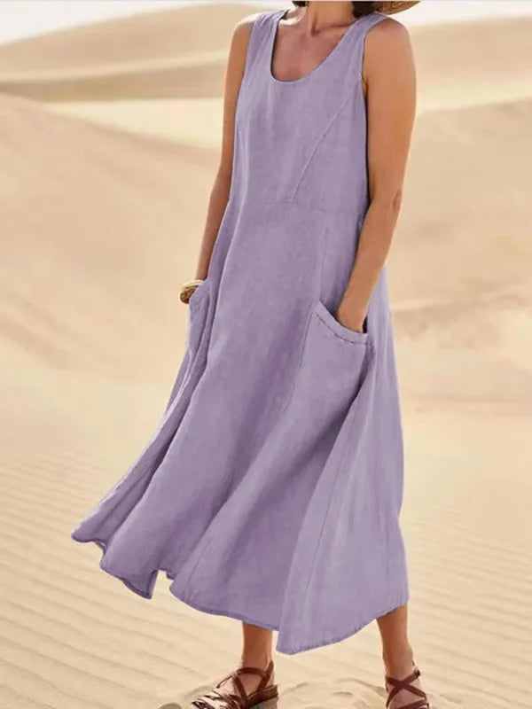 Damen Kleid | Ärmelloses Taschen Design