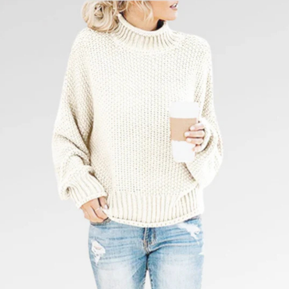 Pullover Damen Strick | Mit Rollkragen Und Langen Ärmeln