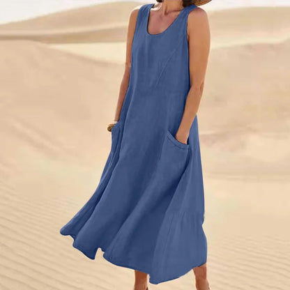 Damen Kleid | Ärmelloses Taschen Design