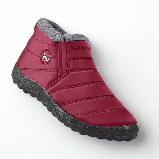 Winterschuhe Damen | Knöchelhoch mit Reißverschluss und Flacher Sohle