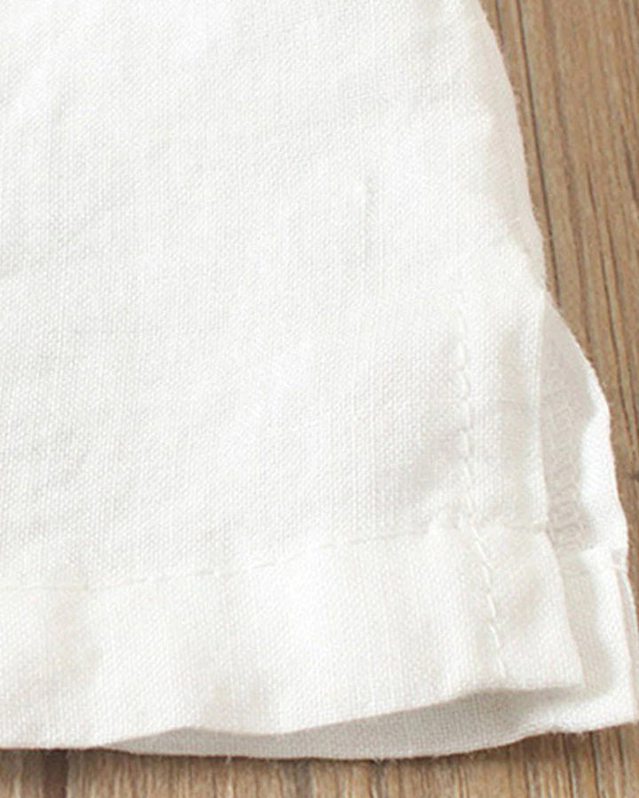 Damenbluse | Kurzarm mit Knopfdetail