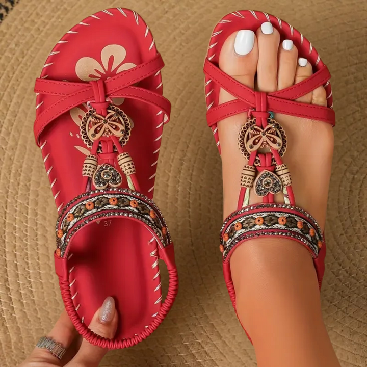 Damen Sandalen | T-Riemen Zierdetail