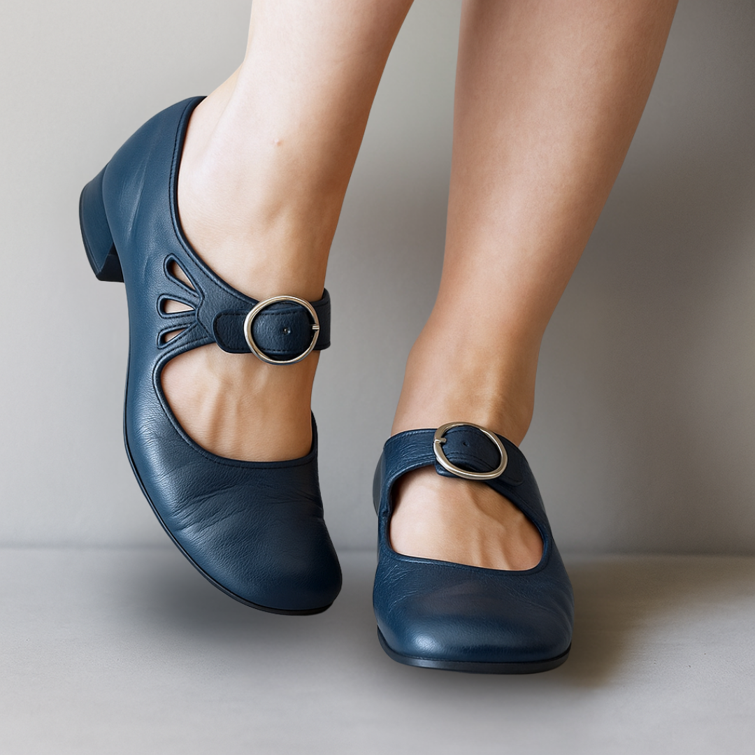 Damen Mary-Jane Schuhe | Riemen Blockabsatz