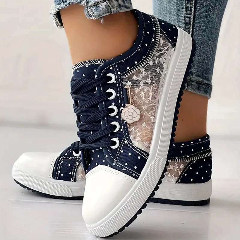 Damen Sneaker | Schnürung Transparente Einsätze