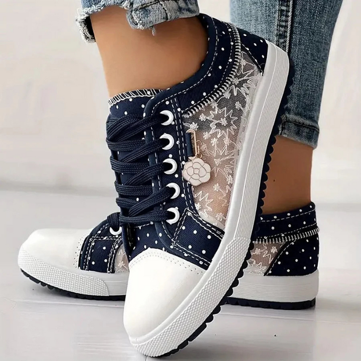 Damen Sneaker | Schnürung Transparente Einsätze