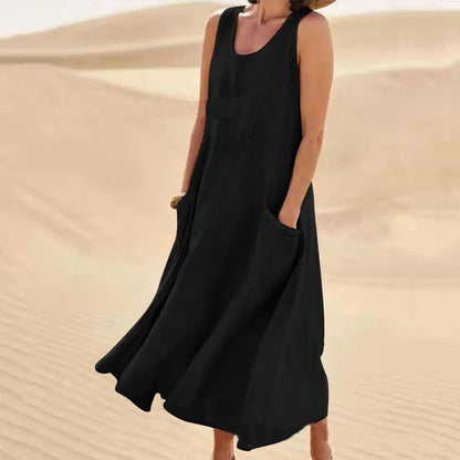Damen Kleid | Ärmelloses Taschen Design
