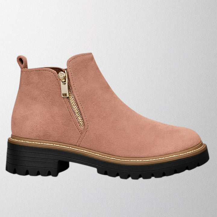 Damen Stiefeletten | Runde Zehe mit Reißverschluss