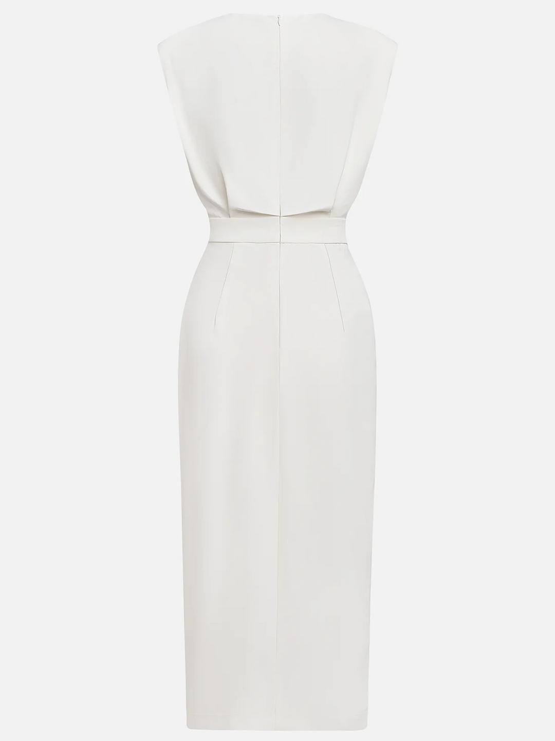 Damen Kleid | Ärmelloses Midi mit Knöpfen