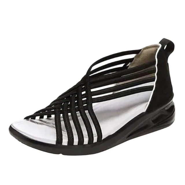 Damen Sandalen | Mehrere Riemen mit Keilsohle