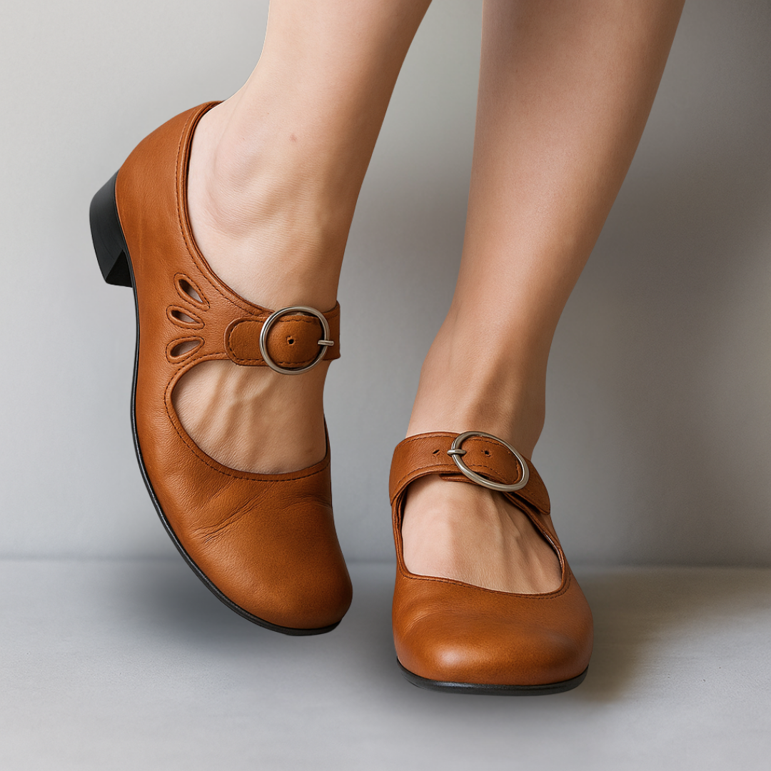 Damen Mary-Jane Schuhe | Riemen Blockabsatz