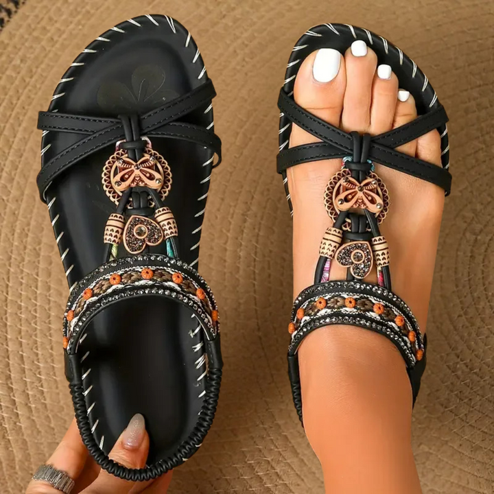 Damen Sandalen | T-Riemen Zierdetail