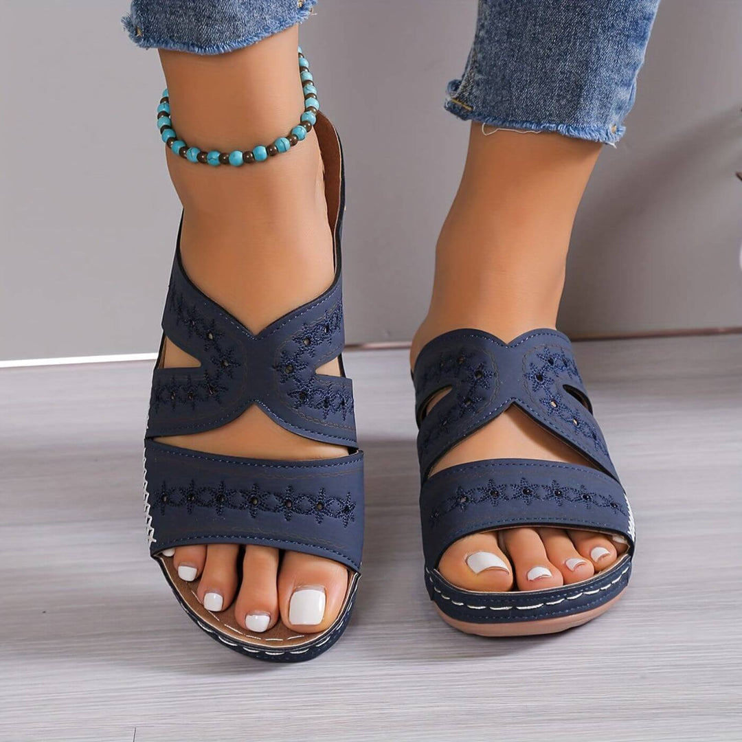 Damen Sandalen | Offene Zehen mit Keilsohle