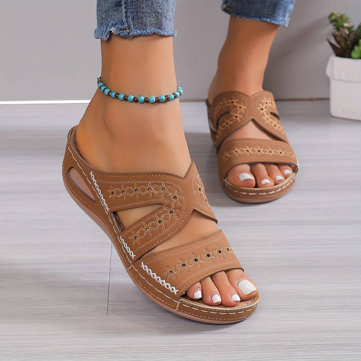 Damen Sandalen | Offene Zehen mit Keilsohle