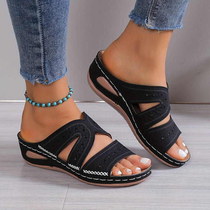 Damen Sandalen | Offene Zehen mit Keilsohle