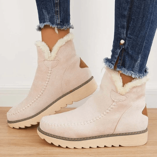 Winterschuhe Damen | Knöchelhohe Boots mit Gefüttertem Innenfutter