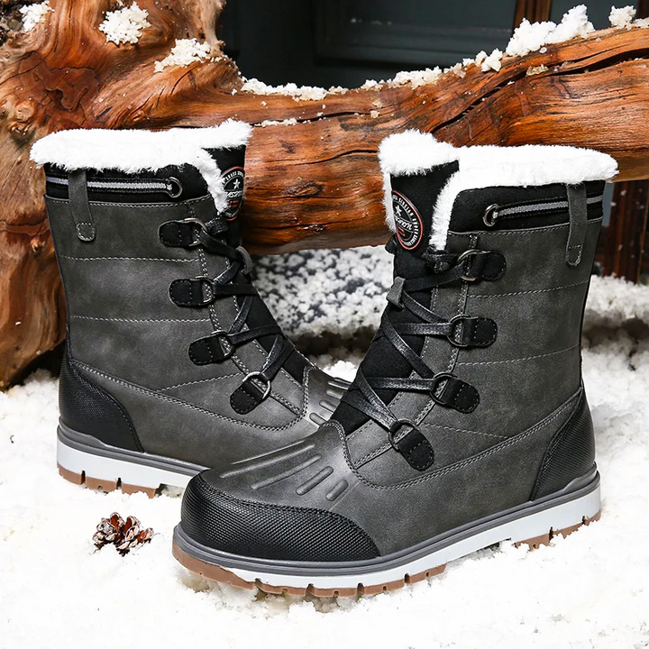 Winterschuhe Herren | Wadenhoch Schnürstiefel mit Profilsohle