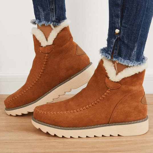 Winterschuhe Damen | Knöchelhohe Boots mit Gefüttertem Innenfutter