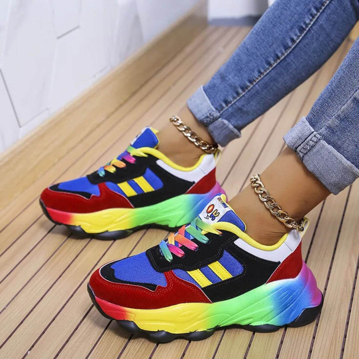 Damen Sneaker | Farbiges Design Schnürung
