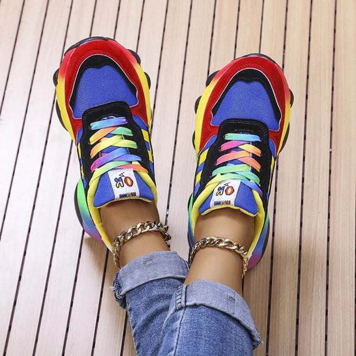 Damen Sneaker | Farbiges Design Schnürung
